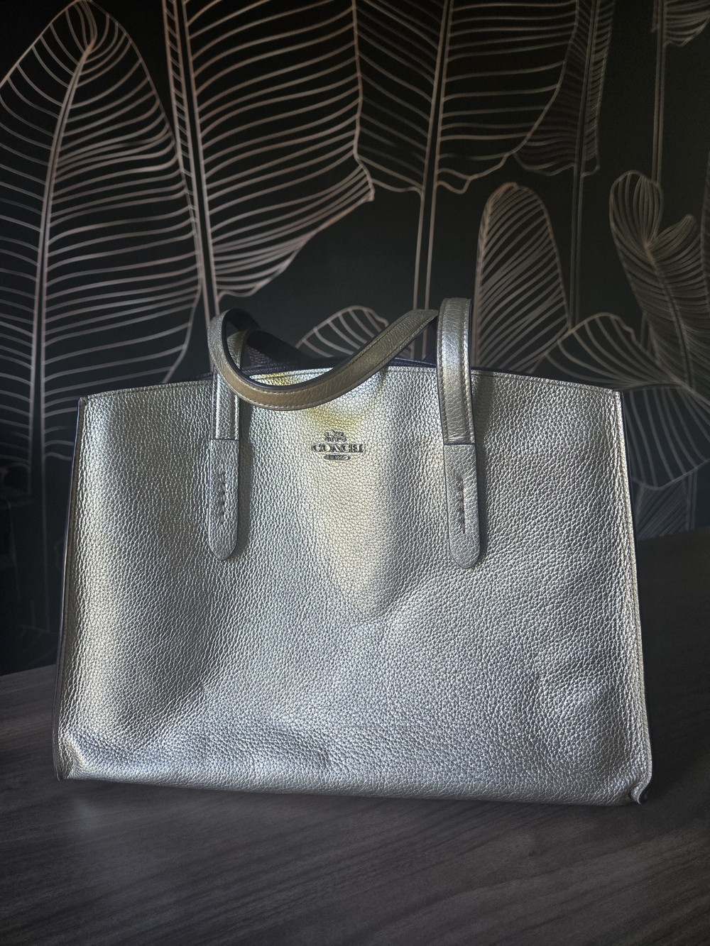 Coach Metallic Gold Tote Bag